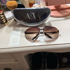 Giorgio Armani Brown Sunglasses with Tortoiseshell Frame